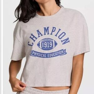 Champion Women's Short Sleeve Cropped T-Shirt - Gray M & L